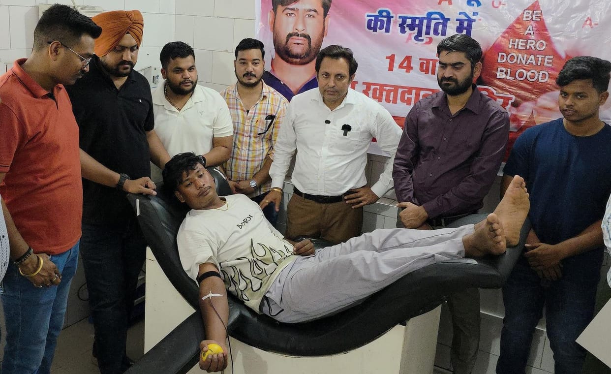 70 people donated blood voluntarily