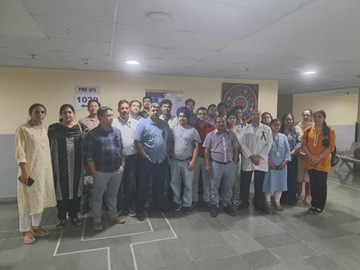 PGI Physiotherapist and Nursing Association expressed protest by wearing black badges
