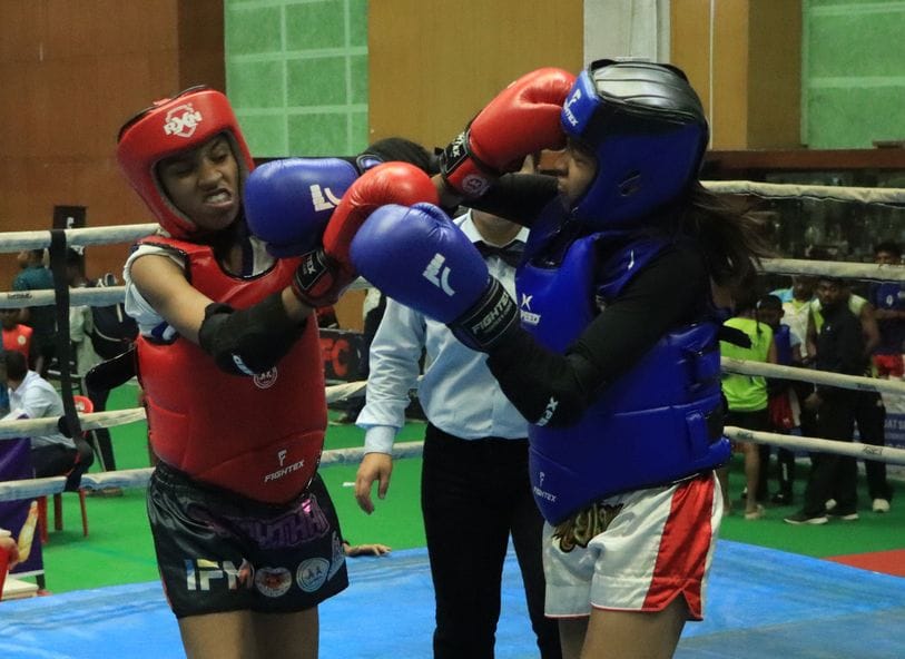 Aaradhya Sharma of Madhya Pradesh won gold medal in Muay Thai Championship
