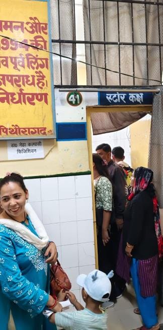 Female physician's OPD running in store room