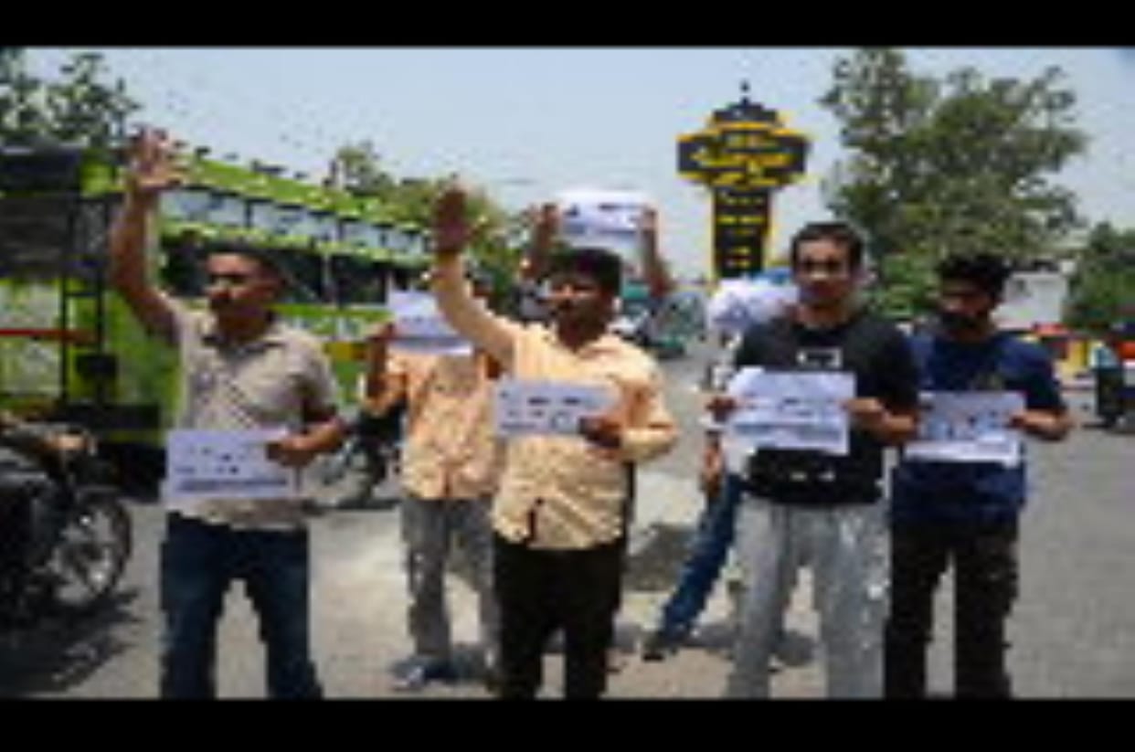 Protest by ABVP Worker
