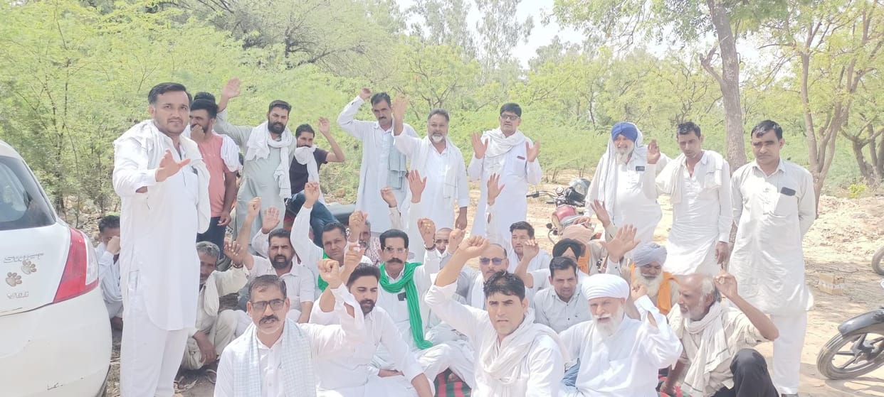 Farmers are angry over the release of Ghaggar water towards Rajasthan