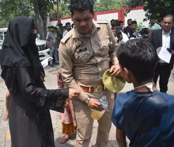 A villager attempted self-immolation along with his family at the SSP office