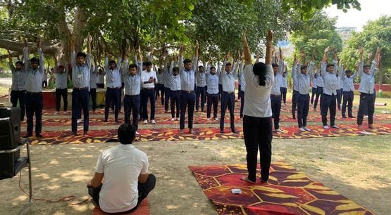 Ayush department made students do yoga