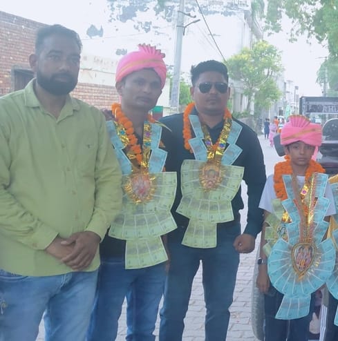 Gold medal winner Naina of Meham welcomed