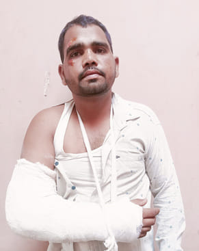 Bus collides with bike on highway, two injured including a student