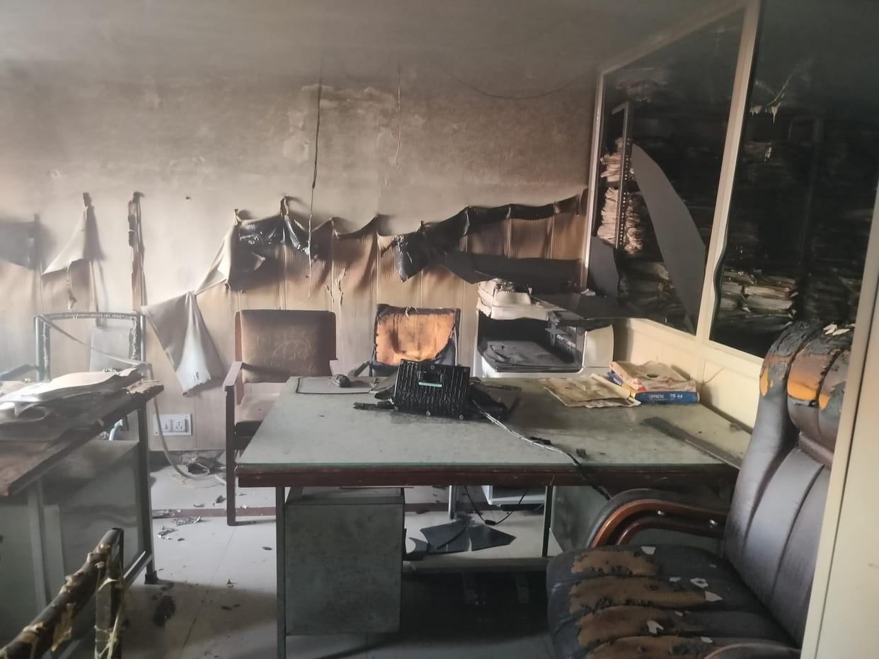 Fire broke out in the rest house of B&R department, documents burnt