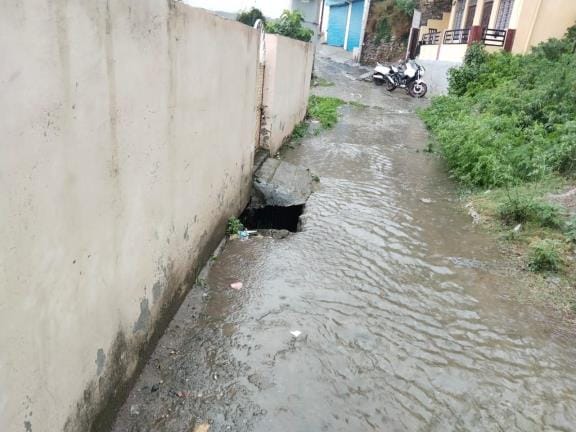 The rain exposed the municipal corporation's drainage system