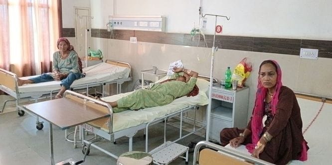 400 OPDs per day in Uchana, 20 patients admitted for vomiting and diarrhea