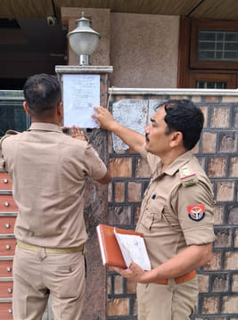 Attachment notice posted on property of Mahathag RK Gola gang