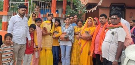 Kalash Yatra taken out from Shiva temple