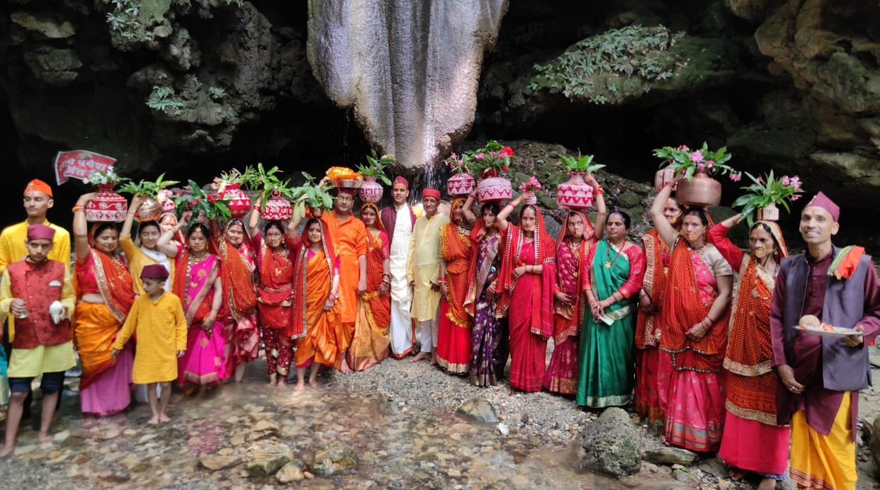 Bhagwat Katha started with Kalash Yatra in Bhadrakali