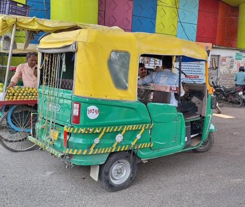 Smoke emitting autos out of the smart city