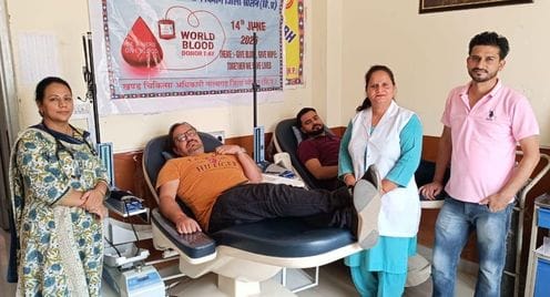 10 people donated blood in Nalagarh