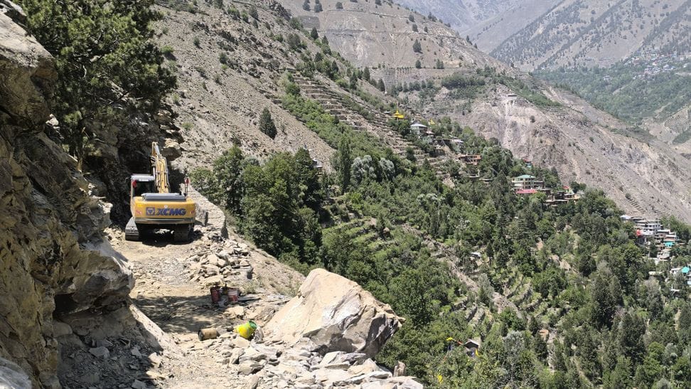 Road being built for Spilon village, relief for villagers