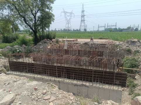 The construction of the bridge is going on at a slow pace, causing problems