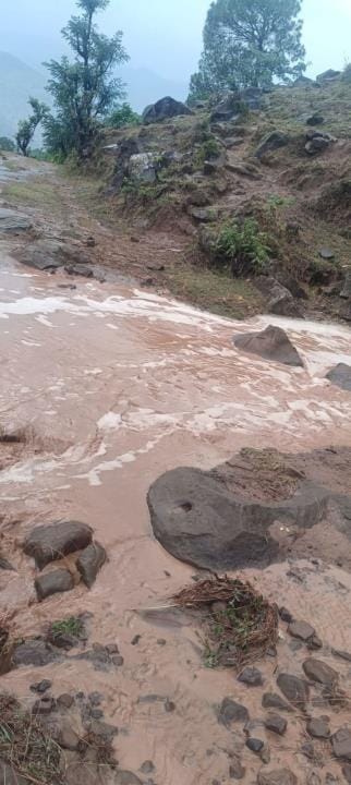heavy rains in the hilly areas
