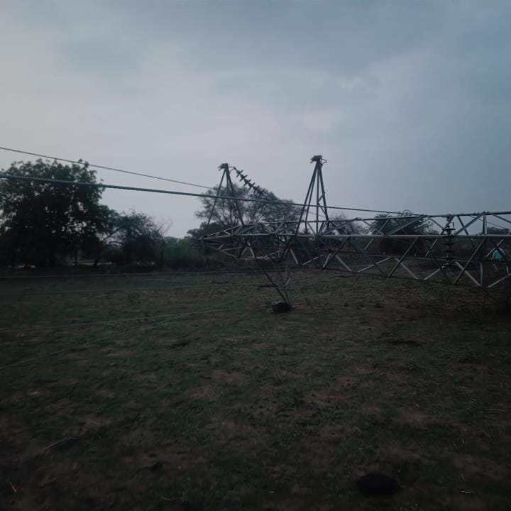 The earth was hot like a pan during the day, it rained heavily in the evening