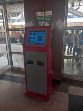 Passengers are not able to use the ticket vending machine installed at the station