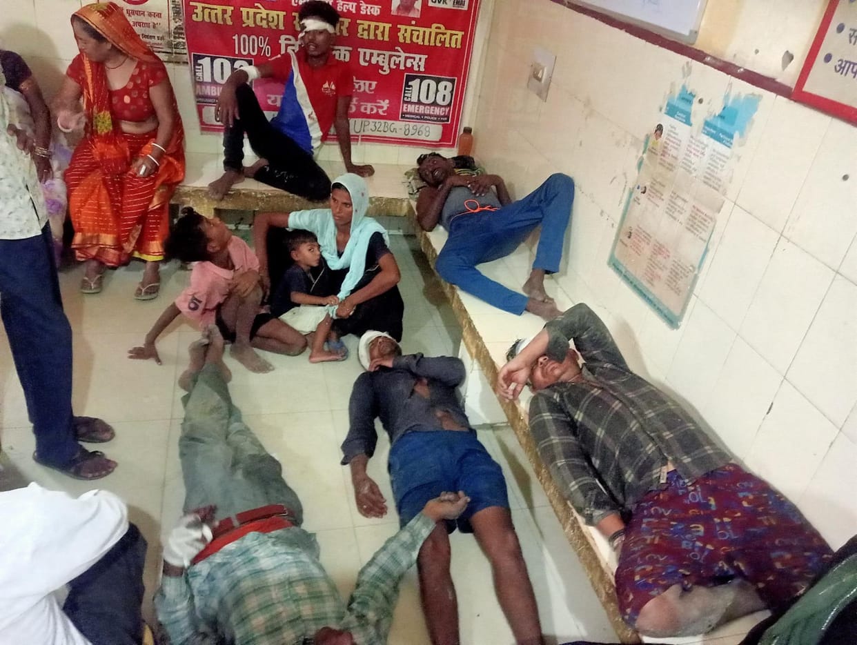 Sticks and sticks were used between two communities, 13 people including a priest were injured
