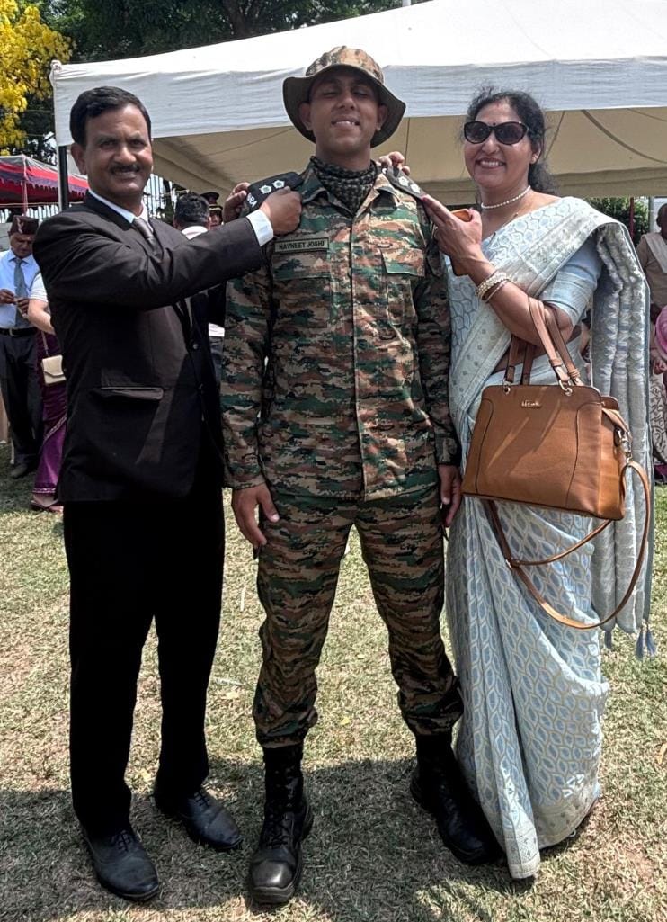 Khankar's Navneet became lieutenant in the army