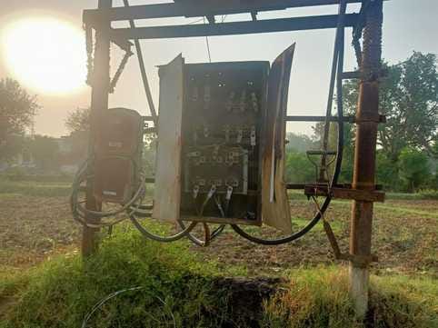 Transformer burnt due to lightning in Chak village