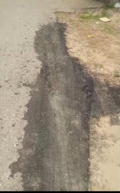 Whitewashing: The asphalt started peeling off in just a few days