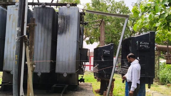 Water coolers installed on transformers for smooth supply