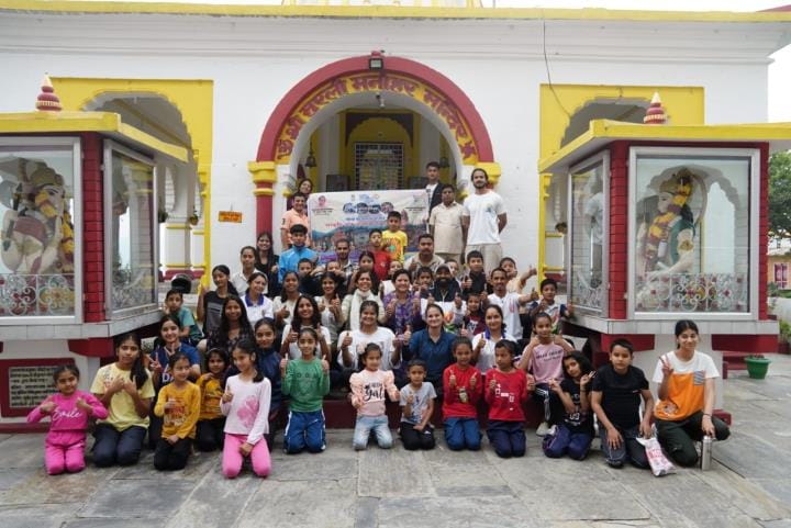 Yoga was performed in the Murli Manohar Mandir premises