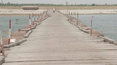 Villagers will have to take a long detour due to removal of pontoon bridge