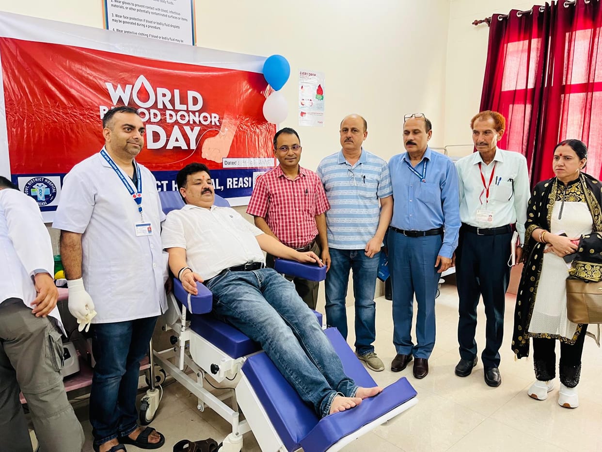 A camp was organised in the district hospital, 25 people donated blood