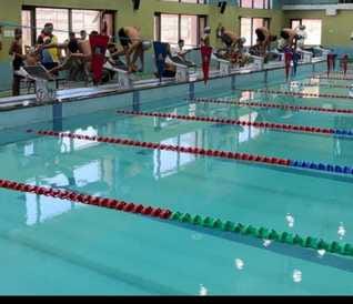 Open swimming competition today at Eklavya Stadium