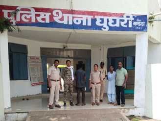 पुलिस की गिरफ्त में आरोपी।