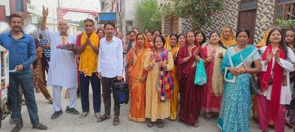 Morning procession taken out from Upcharan Goshala to Shyam Mandir