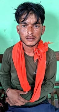 When the driver was not given way, the youth beat him up, his hand was broken