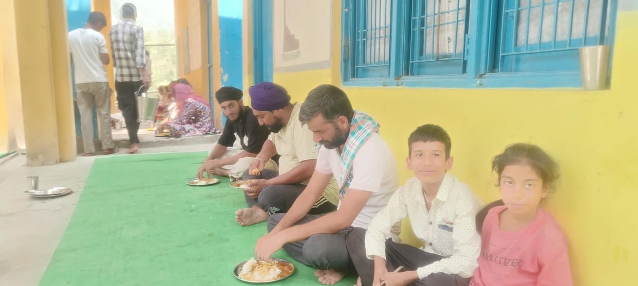 The villagers organized a feast at Nabhani Baoli
