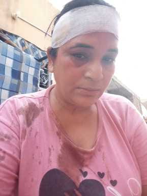 When he stopped her from picking up the money, he beat his mother with a slap