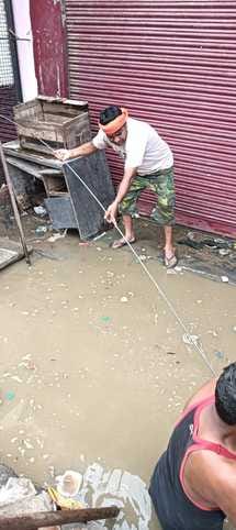 Rain exposed the lack of cleanliness, water entered the neighbourhoods and shops