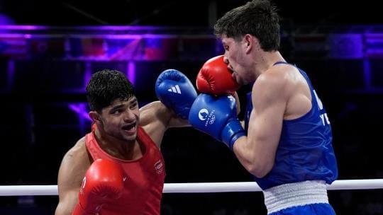 Nishant won the match in professional boxing