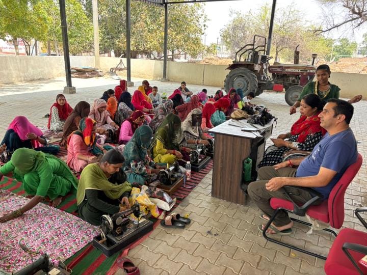 Women are showing interest in the sewing training camp going on in Panniwala Mota