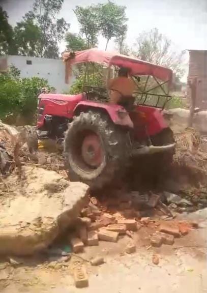 Cattle shed demolished with tractor, police registered case against two