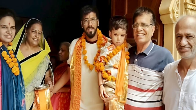 Jaisalmer: CA Bhavik Returns Home Safely from Georgia Amid Iran-Israel Conflict, Family Welcomes Him Warmly