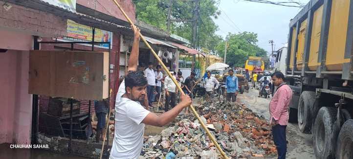 Administration strict on the problem of waterlogging, encroachment removed