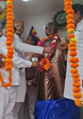 SP MLA did Dr. Unveiling of statue of Bhimrao Ambedkar