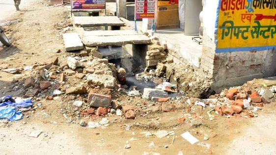 The debris of drain digging became a hindrance in business, traders and passersby troubled