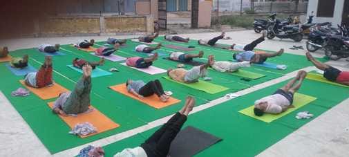 On the second day of the camp, the seekers practiced yoga