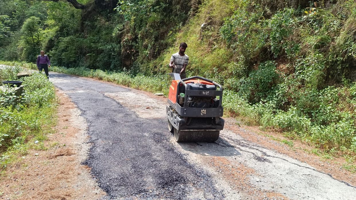 Safety work started on Devidhura-Basani road