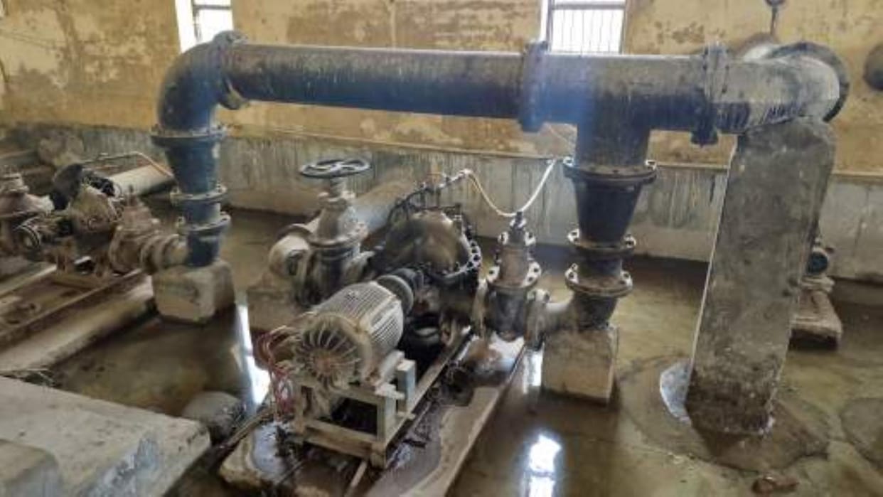 Two pumping motors of the boosting station are malfunctioning, affecting the water supply.