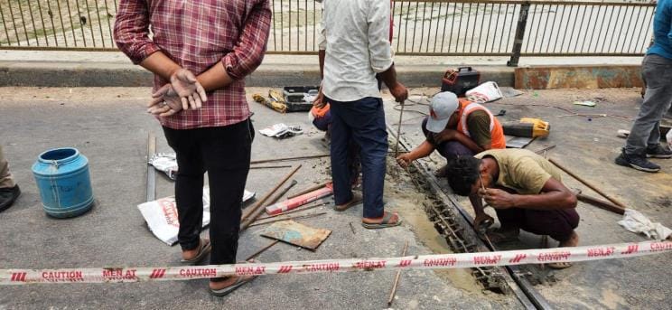 Sanjay Setu's joint repair work started, drivers faced traffic jam