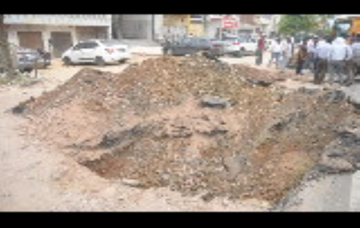 The road was dug at six places, water came out only after one foot